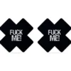 Nännisuojat, musta/pinkit "Fuck me"